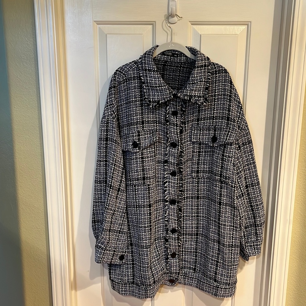Brand new oversized tweed jacket
